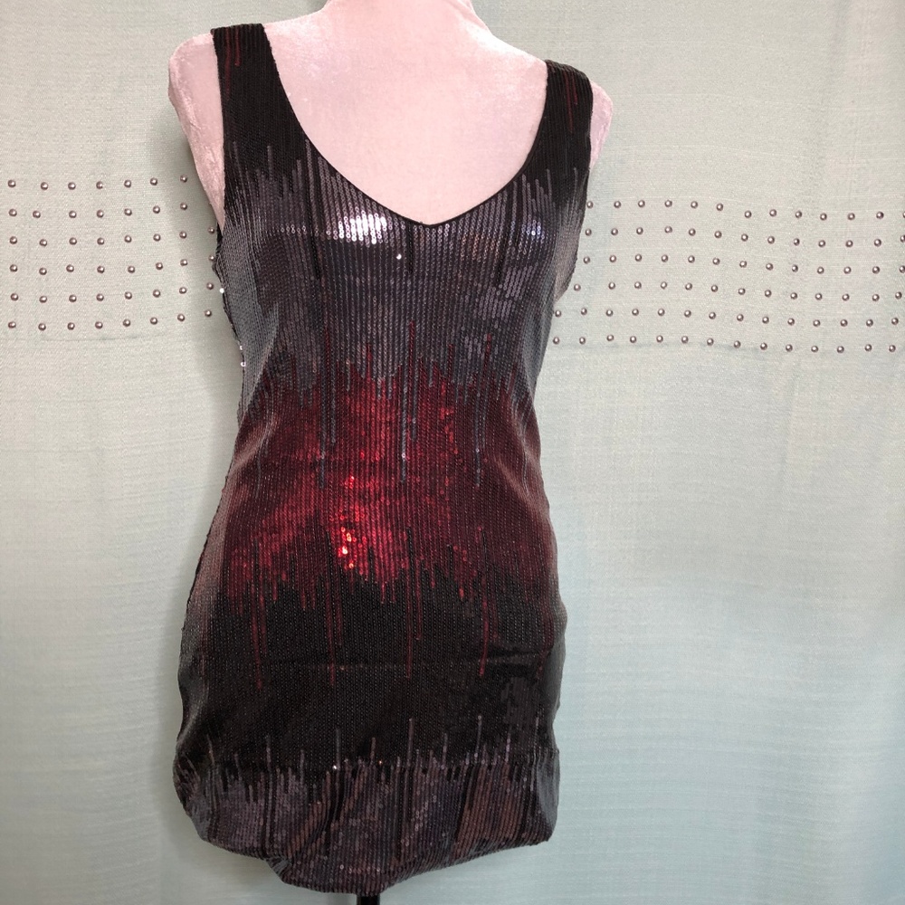 As U Wish sequin covered Party dress stretch mini Small